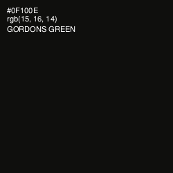 #0F100E - Gordons Green Color Image